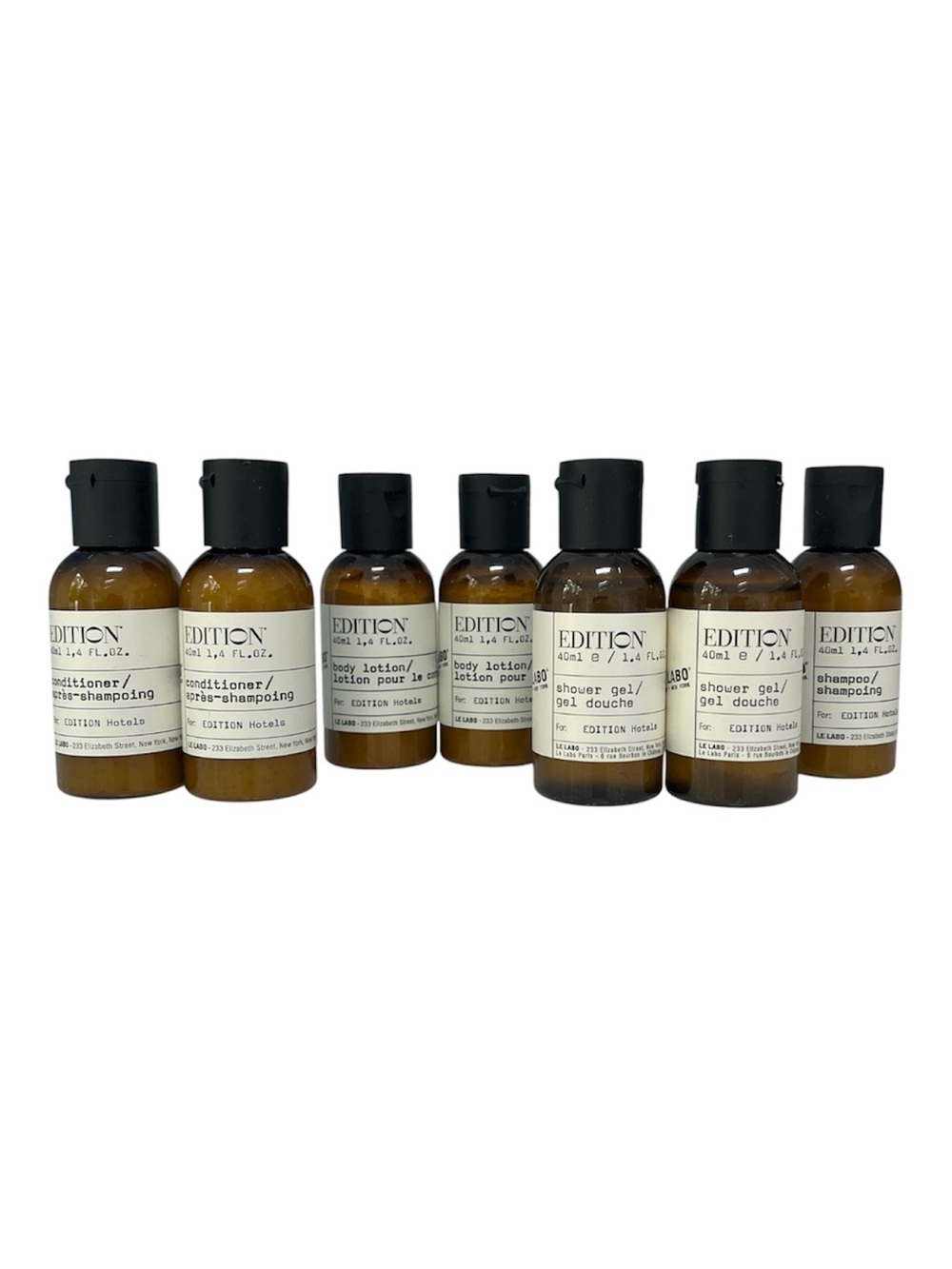 Le Labo Tea Noir Edition Hotel Travel Sample Shampoo BodyWash Conditioner Lotion